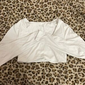 Aerie real me super cropped long sleeve bra